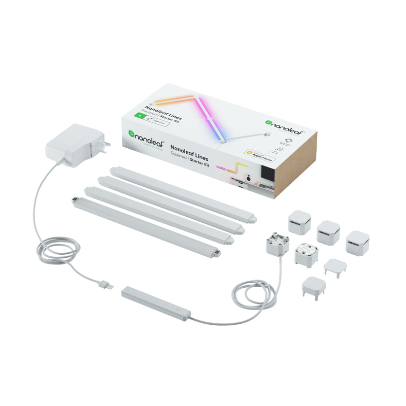 Nanoleaf Lines Squared Starter Kit 4 Light Bars - White Nanoleaf Lines Squared Starter Kit 4 Light Bars - White